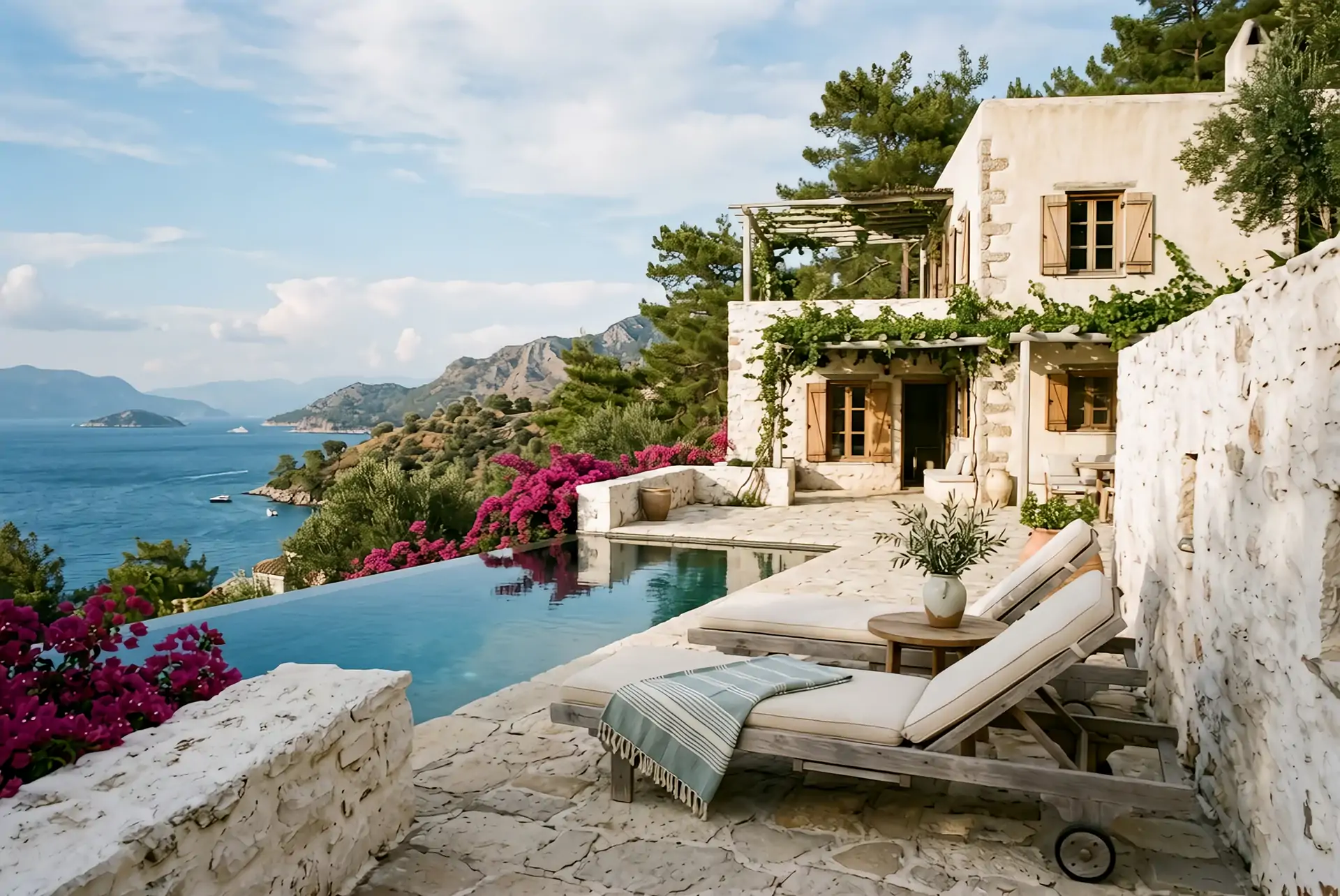 Denize bakan havuzlu villa